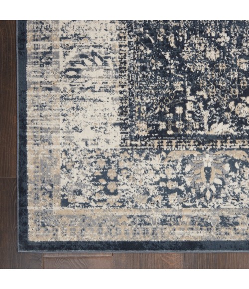 kathy ireland Home Malta Area Rug MAI12-Navy/Ivory