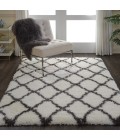 Nourison ULTRA PLUSH SHAG Area Rug Nourison Ultra Plush Shag Area Rug ULP02-Ivory/Charcoal