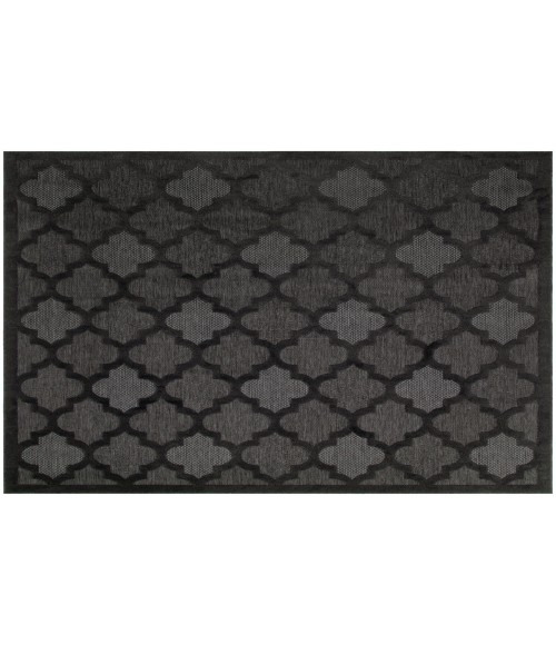 Nourison Easy Care Charcoal Black NES01 9 ft. Square Rug