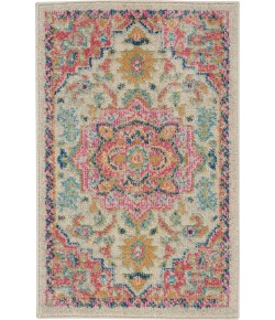 Nourison Passion - Psn25 Ivory Pink Area Rug 1 ft. 10 X 2 ft. 10 Rectangle