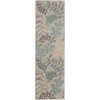 Nourison Tranquil(Traql) - Tra01 Ivory Light Blue Area Rug 2 ft. 3 X 7 ft. 3 Rectangle