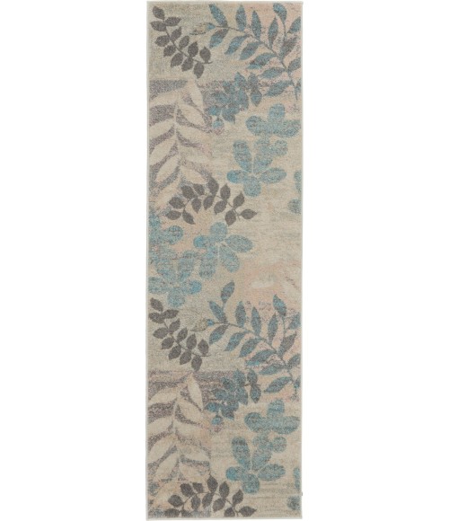 Nourison Tranquil Runner Area Rug TRA01-Ivory/Light Blue