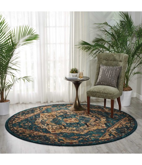 Nourison 2020 Round Area Rug NR206-Teal