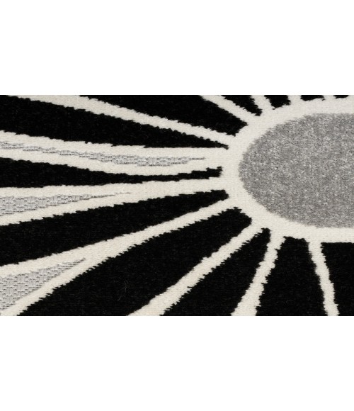 Nourison Aloha Black White ALH33 2 ft. 3 in. X 12 ft. Rectangle Rug