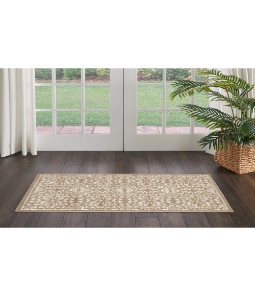 Nourison Jubilant Taupe JUB06 2 ft. X 4 ft. Rectangle Rug
