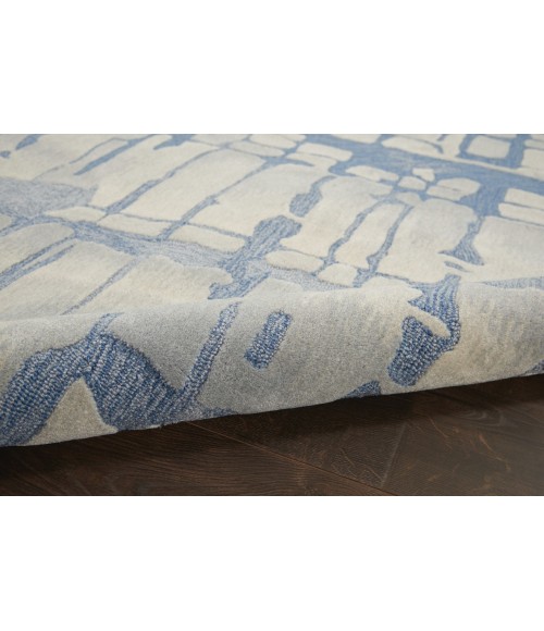 Nourison Symmetry Area Rug SMM04-Blue/Grey