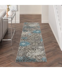 Nourison Passion - Psn17 Charcoal Blue Area Rug 2 ft. 2 X 10 ft. Rectangle