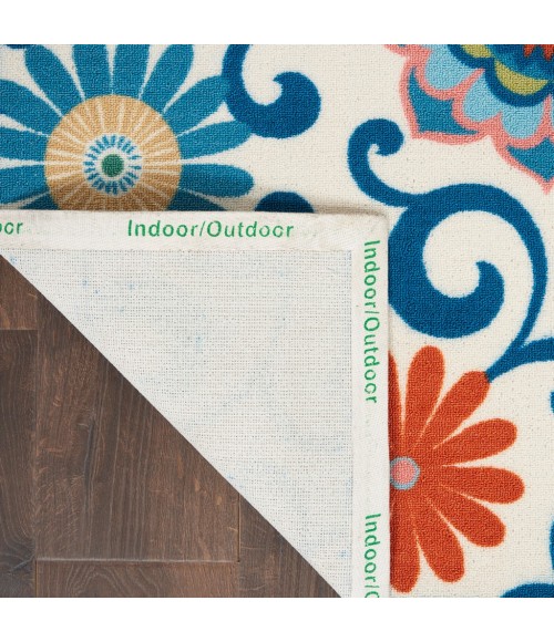 Nourison SUN N' SHADE Area Rug Waverly Sun N' Shade Area Rug SND84-Ivory/Multi