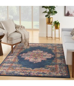 Nourison Passion - Psn03 Navy Area Rug 5 ft. 3 in. X 7 ft. 3 in. Rectangle