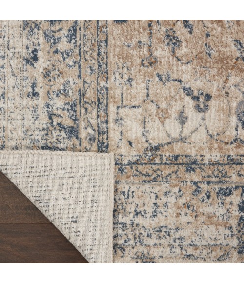 kathy ireland Home Malta Area Rug MAI11-Ivory/Blue