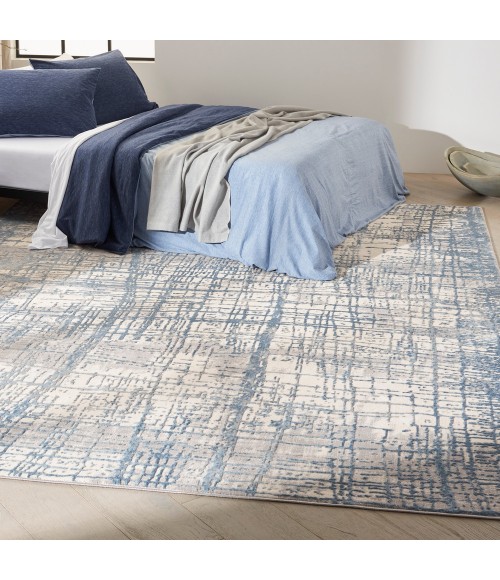 Calvin Klein Rush Area Rug CK950 Ivory Blue