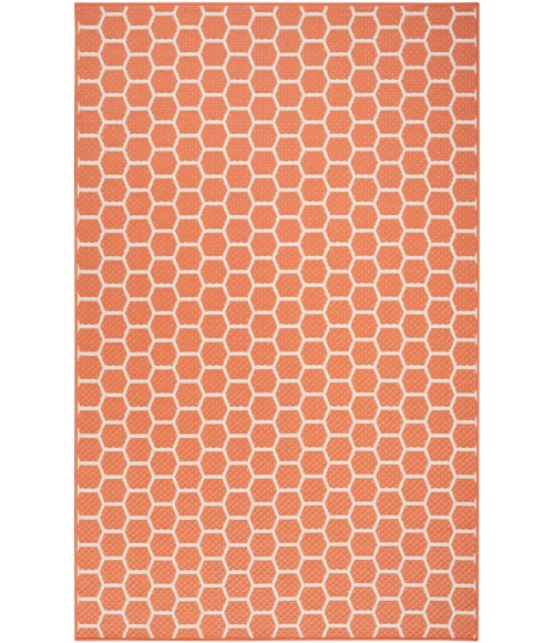Nourison Reversible Indoor Outdoor Coral RVB01 5 ft. X 7 ft. Rect. Rug