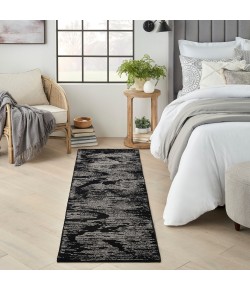 Michael Amini Nourison Ma30 Star - Smr02 Black Ivory Area Rug 2 ft. 3 in. X 8 ft. Runner