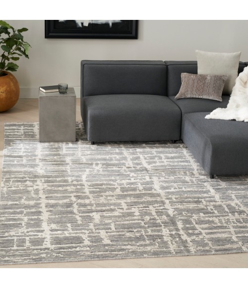 Nourison Luna Grey Silver LUN02 8 ft. X 10 ft. Rect. Rug