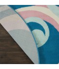 Nourison Grafix Round Area Rug GRF21-Blue Multi Colored