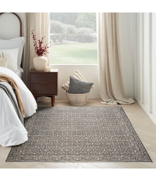 Nourison Shadows Charcoal Ivory SHW04 4 ft. X 6 ft. Rect. Rug