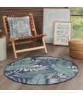 Nourison Home Garden Oasis Navy GOA02 4 ft. Round Rug