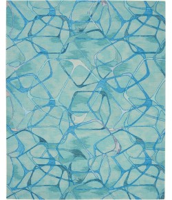 Nourison Symmetry - Smm05 Aqua Blue Area Rug 7 ft. 9 X 9 ft. 9 Rectangle