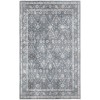 Nourison Astra Machine Washable Dark Blue ASW16 5 ft. 3 in. X 7 ft. Rectangle Rug