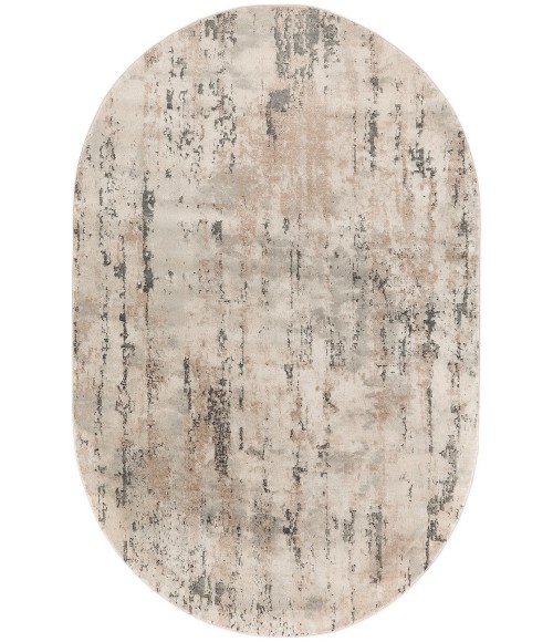 Nourison Quarry Beige Grey QUA01 5 ft. X 8 ft. Oval Rug