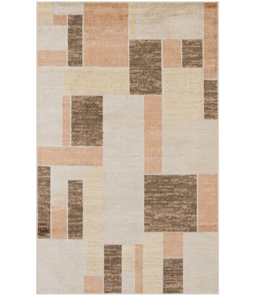 Nourison Astra Machine Washable Beige Multicolor ASW09 2 ft. 2 in. X 4 ft. Rectangle Rug