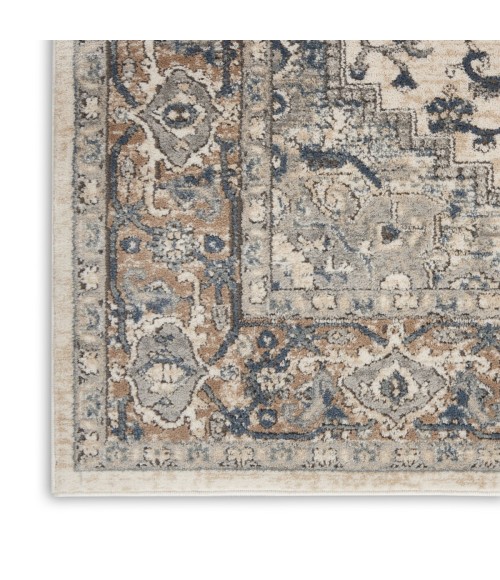 Nourison Quarry Ivory Grey QUA05 8 ft. X Square Rug