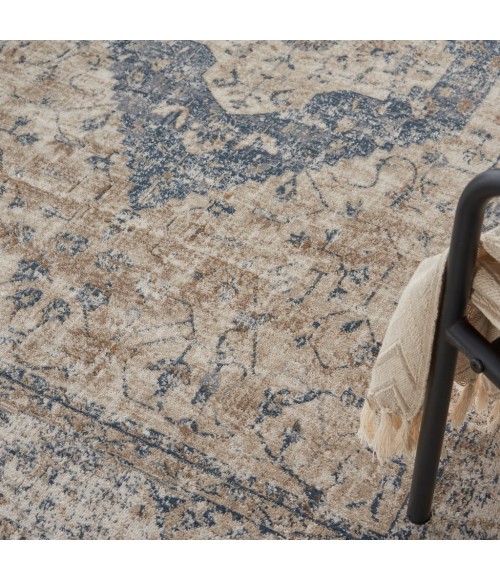 kathy ireland Home Malta Area Rug MAI11-Ivory/Blue