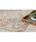 Nourison Astra Machine Washable Ivory Blue ASW13 5 ft. 3 in. Round Rug