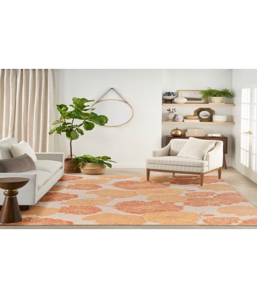 Nourison Garden Oasis Coral Rug GOA04 9 ft. X 12 ft. Rectangle - Rugs Town Nourison Garden Oasis Coral GOA04 9 ft. X 12 ft. Rectangle Rug