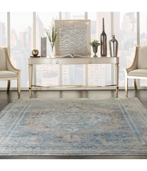 Nourison STARRY NIGHTS Area Rug Nourison Starry Nights Area Rug STN06-Cream Blue