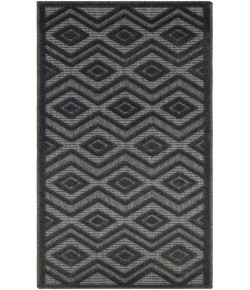 Nourison Versatile Charcoal Black NRV01 2 ft. X 6 ft. Rectangle Rug