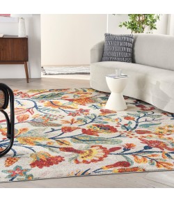 Nourison Allur - Alr09 Ivory Multicolor Area Rug 9 ft. X 12 ft. Rectangle
