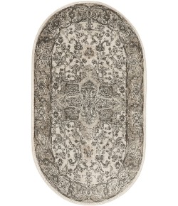 Nourison Concerto Ivory Grey CNC05 3 ft. X 5 ft. Oval Rug