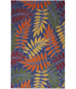 Nourison Aloha Navy Multicolor ALH18 5 ft. 3 in. X 7 ft. 5 in. Rectangle Rug