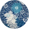 Nourison Passion - Psn17 Navy Ivory Area Rug 8 ft. X Round