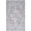 Nicole Curtis Machine Washable Series 1 Ivory Grey SR101 4 ft. X 6 ft. Rectangle Rug