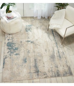 Nourison Maxell - Mae17 Ivory Teal Area Rug 9 ft. 3 X 12 ft. 9 Rectangle