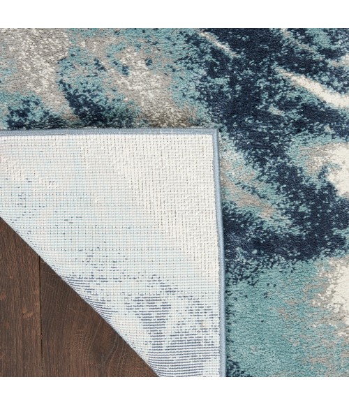 Kathy Ireland American Manor Area Rug AMR03 Blue/Ivory 3'11" x 5'11"