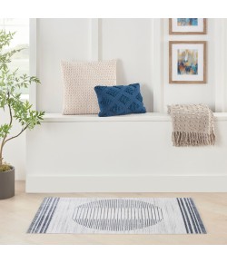 Nourison Home Astra Machine Washable ASW05 Ivory Blue 3 ft. 3 in. X 5 ft. Area Rug