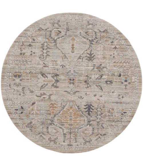 Nourison Lynx Ivory Taupe LNX02 8 ft. X Round Rug