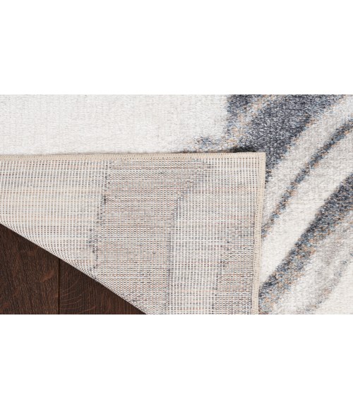 Nourison Astra Machine Washable Ivory Grey ASW15 2 ft. X 6 ft. Rectangle Rug