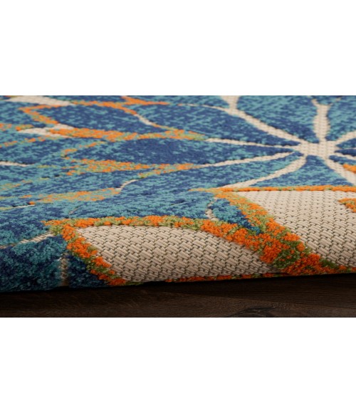 Nourison Aloha Blue Green ALH05 5 ft. 3 in. Round Rug