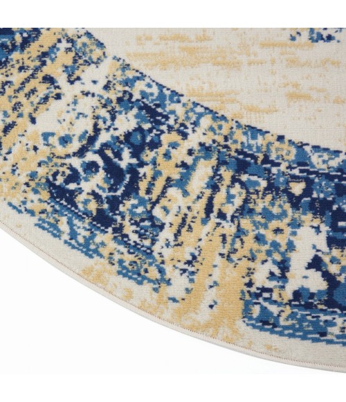 Nourison Grafix Round Area Rug GRF14-White