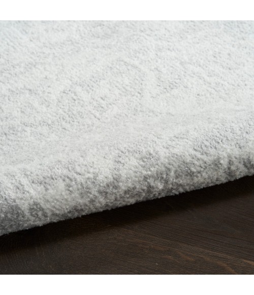 Nourison Astra Machine Washable Grey ASW12 6 ft. 7 in. X 9 ft. Rect. Rug