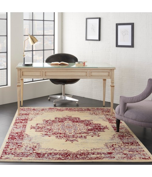 Nourison Grafix Area Rug GRF14-Cream/Red