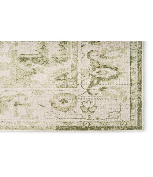 Nourison Astra Machine Washable Ivory Green ASW12 6 ft. 7 in. X 9 ft. Rectangle Rug