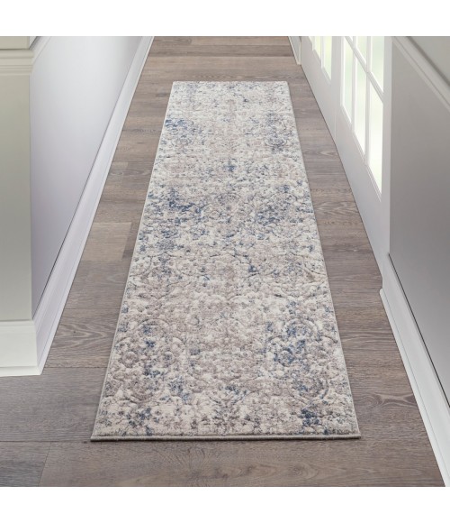 Nourison Royal Terrace Beige Blue KI43 8 ft. Rect. Rug