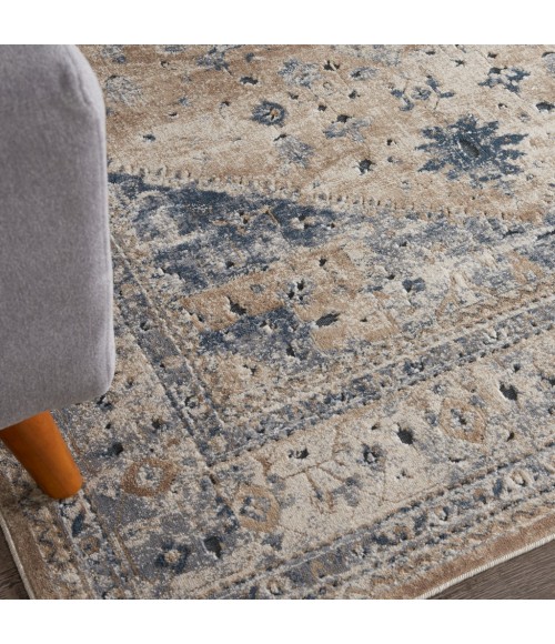 kathy ireland Home Malta Area Rug MAI02-Beige/Blue