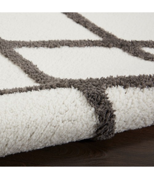 Nourison FEATHER SOFT Area Rug Nourison Feather Soft Area Rug FEA01-Ivory Charcoal