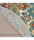 Nourison Allur Area Rug ALR03 Turquoise Ivory